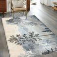 thumbnail image 2 of Watercolor Forest Area&nbsp;Rug 4x6ft Vintage Mountain Fog Branches Tree Botanical Non-Slip&nbsp;Washable Square&nbsp;Rugs Soft Felt Indoor Floor Mat for Bedroom Kitchen Living Room Bathroom, 2 of 9