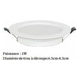 thumbnail image 2 of Damp Rated Ceiling LED Light Fixture, Retrofit, Aluminum Base Frosted PC Lens for Indoor & Outdoor Use (Cold White, Extra Flat 25mm), 2 of 5