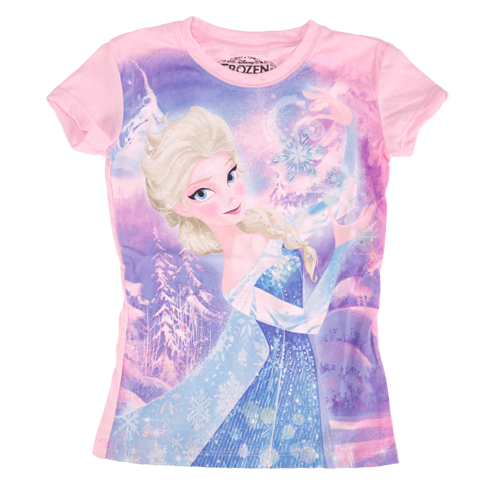 Mighty Fine Disney Frozen Elsa Magic Juniors Pink TShirt S