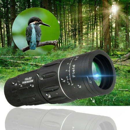 16x52 HD Portable Handheld Monocular Telescope Day Night Vision Dual Focus Optical Zoom Waterproof Outdoor Camping Accessories For Hiking Camping Hunting