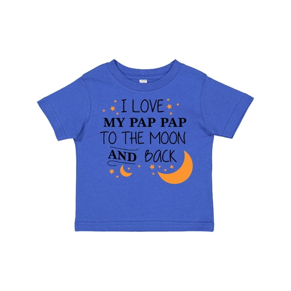Inktastic I Love My Pap Pap to the Moon and Back Boys or Girls Toddler T-Shirt
