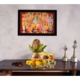 thumbnail image 3 of IBA Indianbeautifulart Lord Ram & Sita Sitting In There Court Picture Frame Religious Poster Black Wall Frame Deity&nbsp;Photo&nbsp;Frame Wall Decor&nbsp;For Home/ Office/ Temple, 3 of 7