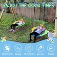 thumbnail image 4 of PRINIC 43" Saucer Tree Swing for Kids, Waterproof Flying Saucer Swing for indoor/playground Textilene fabric seat & Stainless steel frame, 4 of 11