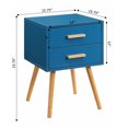thumbnail image 4 of Convenience Concepts Oslo 2-Drawer End Table, Blue, 4 of 5