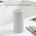 thumbnail image 3 of Universal Knife Block Holder for Kitchen,  Knife Stand without Knives, Safe Space Saver Large Volume Stable Knife Storage with Scissors Slot, Detachable for Easy Cleaning – Off-White, 3 of 6