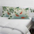 thumbnail image 4 of Japanese Carp Fish Pillow Covers 12"x20", Oriental Art Vintage Leaves Vines Koi Fish Soft Brushed Microfiber Breathable Throw Pillow Covers, Pillowcase with Zipper for Couch Sofa Bedroom Living Room, 4 of 9