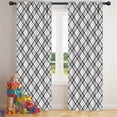 thumbnail image 5 of Blackout Kids Curtains,Black White Plaid Checkered Pattern Childrens Insulated Curtains Set Of 2,Bedroom Essentials,Toddler Room Decor 42"x84", 5 of 5
