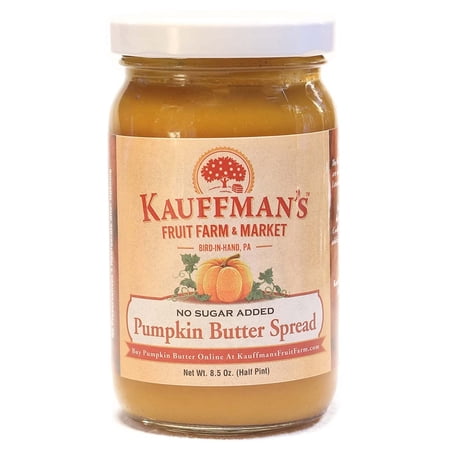 Kauffman Orchards Homemade Pumpkin Butter Spread No Granulated Sugar Added 8.5 Oz. Pack of 6