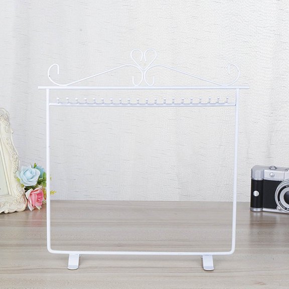 Classic Heart Shaped Metal Jewelry Organizer Display Stand Wall Mounted Earring Necklace Hanger Rack for Home