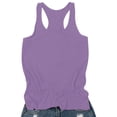 thumbnail image 4 of Daznico Womens U-Neck Racerback Tank Top Sleeveless Casual Loose Fit Soft Stretch Basic Summer Blouse,L, 4 of 4