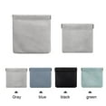 thumbnail image 3 of Earphone Pouch Solid Color Faux Leather Small Coin Pouch Snap Pouch for Earbuds, 3 of 10
