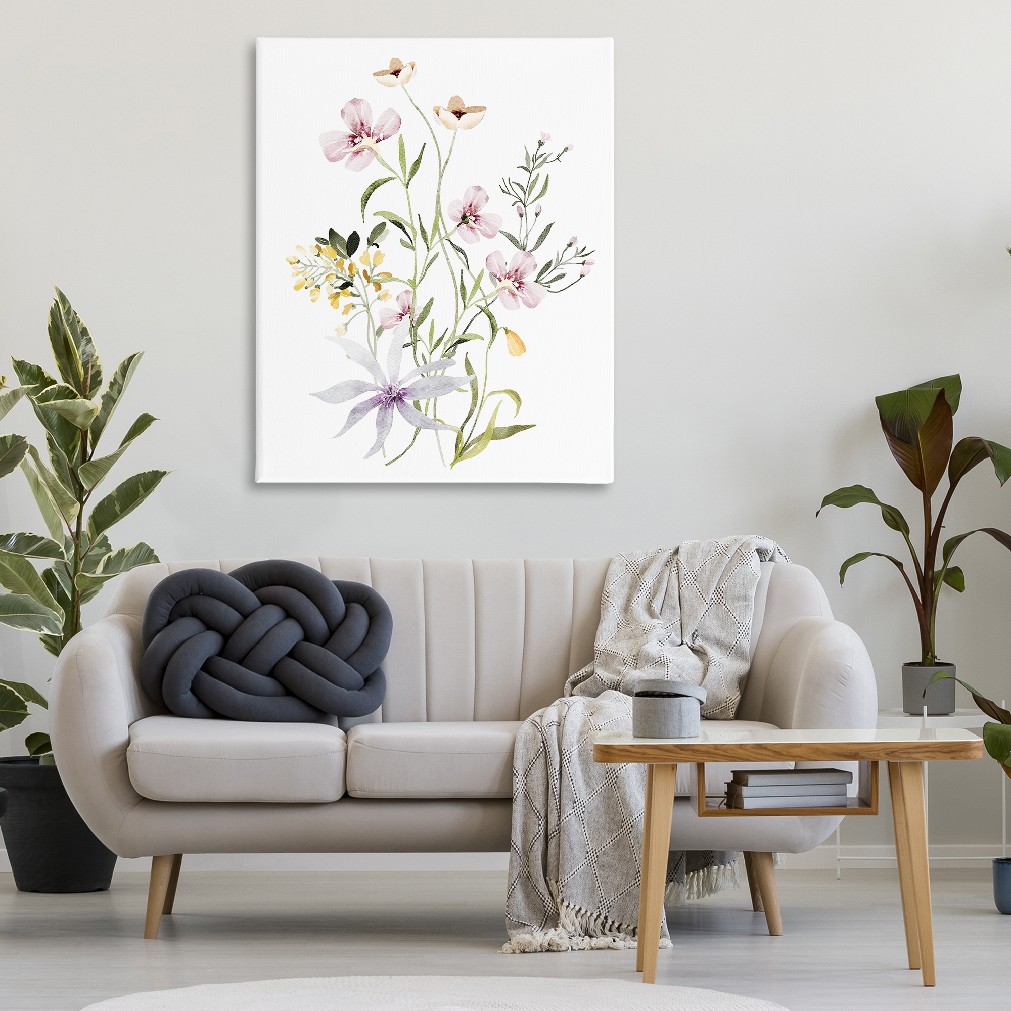 Floral Foliage Bundle Canvas Wall Art, design by Lettered and Lined