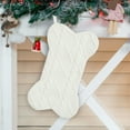 thumbnail image 3 of Knit Dog Christmas Stocking with Bone Shape - Large Pet Stocking for Dogs and Cats, Festive Hanging Xmas Decor for Pet Lovers - B, 3 of 4
