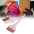 thumbnail image 2 of 2 Pcs Brosse Applicatrice de Surlignage pour Cheveux en Nylon Doux Brosse à Teinture Double Face Peigne avec Manche Pailleté Rose, 2 of 5