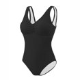 thumbnail image 3 of ZQUUVOU Women's One Piece Tankini Solid Color Swimsuit Backless Swimsuit (Black,S), 3 of 8