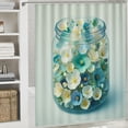 thumbnail image 6 of Awypu Home Bathtubs Bathroom Curtain Decoration Ukrainian Summer Wildflower Flower in Vase Waterproof Shower Curtain Multiple Sizes White, 6 of 7