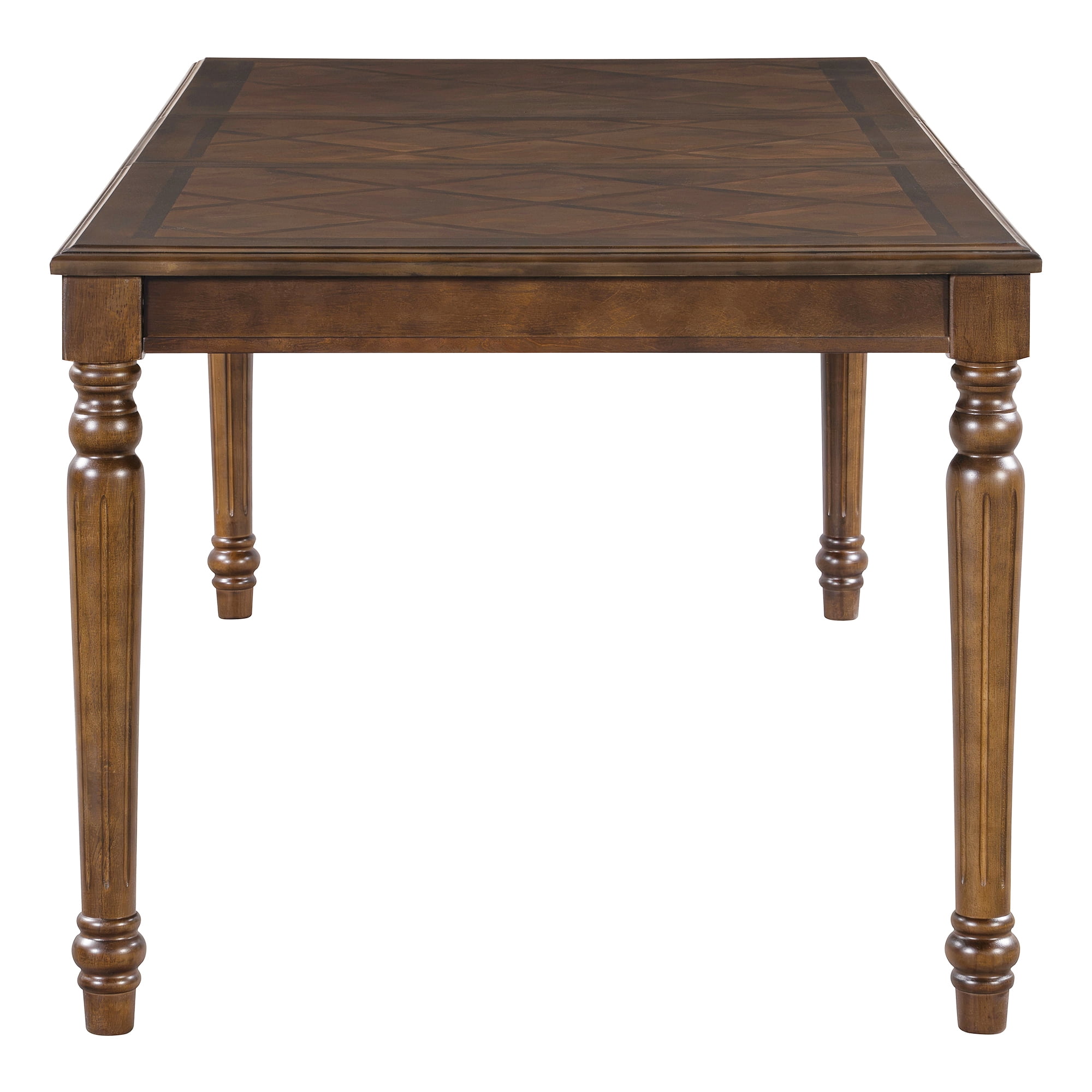 Euroco 78.7" Rectangular Modern Dining Table for 6-8 Person, Wood Kitchen Table with Turned Legs for Dining Room,Walnut