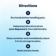 all Mighty Pacs Laundry Detergent Pacs, Free Clear for Sensitive Skin, Unscented and Dye Free, 120 Count