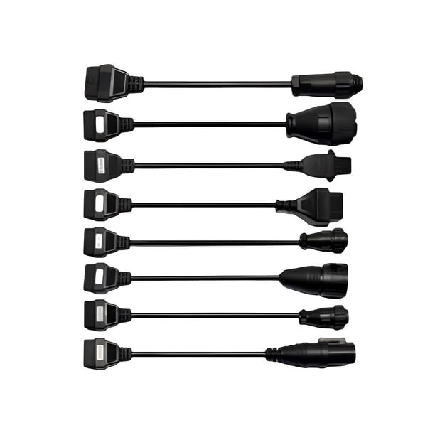 sweethay Juego completo de 8 piezas para coche, camión, conector OBD, Cable de extensión, Pin de diagnóstico, Cables activados, adaptador, Vehículos, repuestos y accesorios Mis