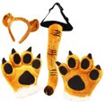 thumbnail image 1 of 1 juego de accesorios para disfraz de tigre, diadema con orejas de animal, guantes y cola., 1 of 7