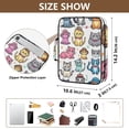 thumbnail image 3 of Haosy Accordion File Organizer Zipper Binder 500 Sheet 6-Tab Expanding File Folder Multi-Pocket 1.2 Inch 3 Ring Cartoon Cats with Hat, 3 of 7