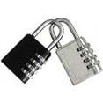thumbnail image 2 of Combination Lock 2 Pack Waterproof Resettable 4 Digit Padlock for School Gym Locker Outdoor Hasp Cabinet Gate Shed Fence (Black-2, 2 Pack), 2 of 5