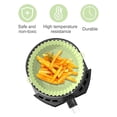 thumbnail image 4 of Gustve 2 Pack Pot en Silicone pour Friteuse à Air Chaud Réutilisable Doublure en Silicone Résistant à la Chaleur Friteuse à Air avec Poignée Durable Sûr Bleu, 4 of 11