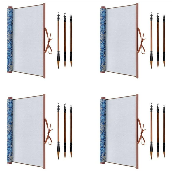 16X Juego de Caligrafía China Sin Tinta, Escritura con Agua Reutilizable, Rollo de Tela Mágica, Bolígrafos de Escritura de Caligrafía China Tradicional