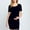 Black, variant on Maternity Dress for Photo Shoot, Off Shoulder Pleated Mid Calf Dress, Soft Stretch Jersey for Pregnancy, Baby Shower & Casual Wear