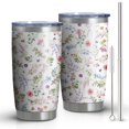 thumbnail image 1 of 20oz Tumbler with Lid and Straw Stainless 4（60X84in） Steel Vacuum Insulated Water Coffee Tumbler Cup, Double Wall Vacuum Insulated Travel Mug Reusable Tumblers for Ice Drinks, Hot Beverage, 1 of 6