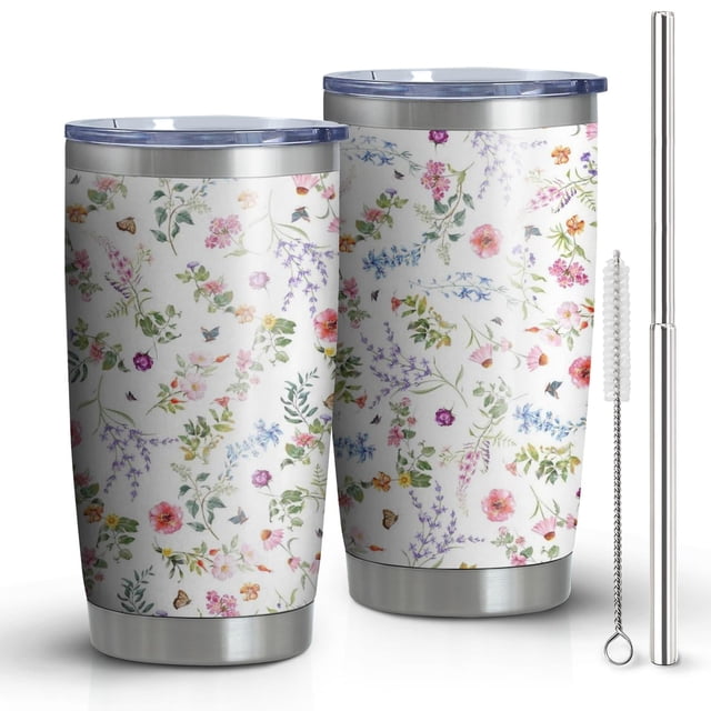 20oz Tumbler with Lid and Straw Stainless 4(60X84in) Steel Vacuum Insulated Water Coffee Tumbler Cup, Double Wall Vacuum Insulated Travel Mug Reusable Tumblers for Ice Drinks, Hot Beverage
