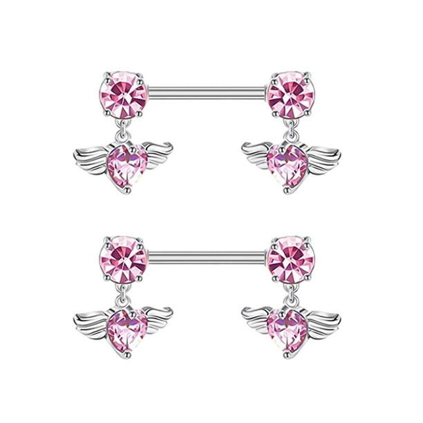 Pendientes de barra,Pendientes de barra industrial,regalo elegante y artesanal,Joyas para piercing corporal Suministros elegantes para bodas,Piercing Barra Moda Titanio Fiesta Mujer,Pendientes