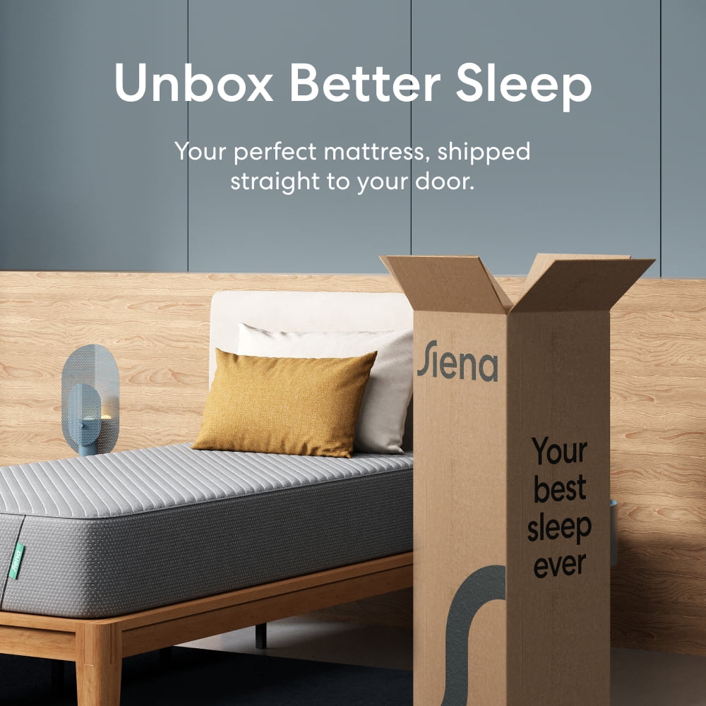 Siena 10” Twin Gel Memory Foam Mattress - Medium Firm - 180 Night Trial - Premium Pressure-Relieving Layers - 10 Year Manufacturer Warranty - CertiPUR-US® Certified