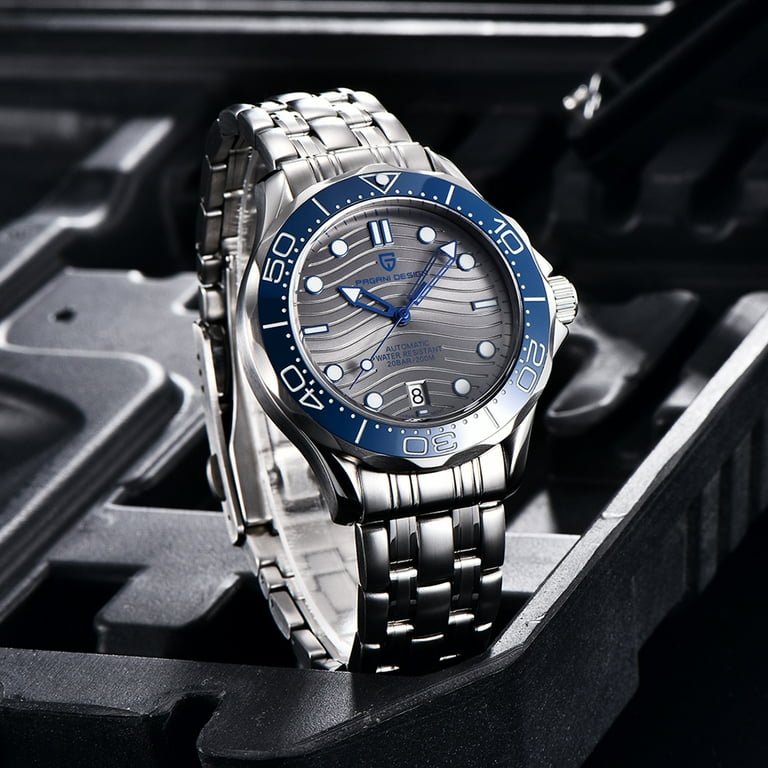 PAGANI DESIGN 42mm Men's Automatic Watch, Stainless Steel