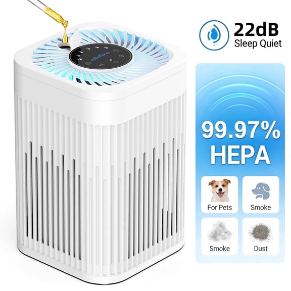 AIRFIRE Air Purifier H13 HEPA for Allergies & Pets, 975 Sq.ft, Quiet