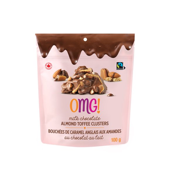 OMG! - Bouchées de caramel anglais aux amandes au chocolat au lait, 100 g