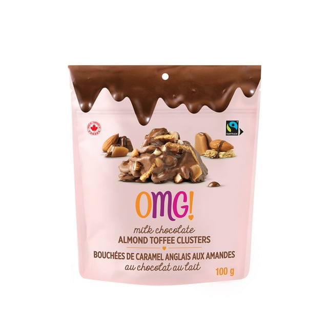 OMG! Milk Chocolate Almond Toffee Clusters, 100 g