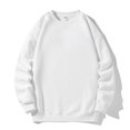 thumbnail image 3 of Chandail Décontracté pour Hommes, Manches Longues Col Rond avec Manches Contrastées, Style Sportif pour Course et Détente Blanc G, 3 of 4