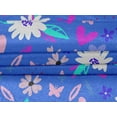 thumbnail image 4 of oneOone Velvet Blue Fabric Leaves & Flower Sewing Material Print Fabric By The Yard 58 Inch Wide, 4 of 5