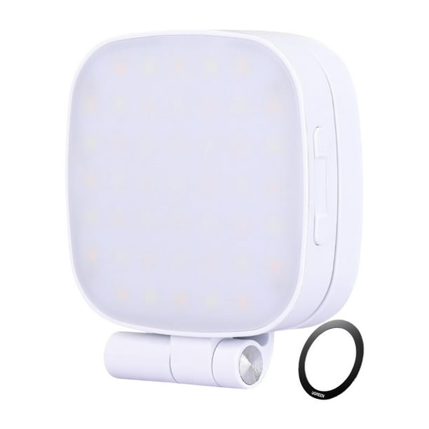 Luz para selfies, iluminación, transmisión en , clip 3, iluminación, plegable, fotografía, video, recargable, portátil, maquillaje, teléfono, luz Blanco
