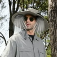 thumbnail image 5 of Outdoor Wide Brim Sun Hat with 2 Solar Fan, Cooling Bucket Hat, Fishing Hat with Solar Powered Fans, Fishing Hat with Built In Fans, Outdoor Sunshade Fan Hat Gray, 5 of 9