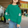 thumbnail image 2 of EnJoCho Youth Children Hooded Pullover Long Sleeve Oversized Soft Fleece Cute Printed Graphic Sweatshirt for Halloween Holiday Classroom Daily Play Wear, 2 of 7
