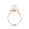 thumbnail image 2 of ANGARA Freshwater Cultured Pearl and Diamond Bypass Ring in 14K Rose Gold for Women | June Birthstone, Birthday, Anniversary, Jewelry Gift for Women | Pearl Ring, 2 of 7