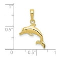 thumbnail image 2 of 10k Gold Dolphin Jumping 2-d / High Polish Charm 22x15mm Wide Pendant Necklace for Women - .7 Grams, 2 of 2