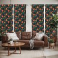 thumbnail image 2 of Ambesonne Autumn Window Curtains, Wild Forest Season Gazelle, Each 28" W x 84" L, Amber and Jade Green, 2 of 5