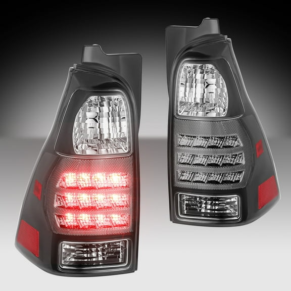 Tail Light For 2006-2009 Toyota 4Runner Red Black LED Taillights Assembly Pair