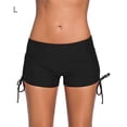 thumbnail image 1 of Soidarity Bañador de cintura baja con correa lateral de color liso para mujer Traje de baño Negro L Soidarity OD001260-03, 1 of 6