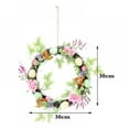 thumbnail image 2 of 12 inch Easter Wreath for Front Door, Adorable Wreath with Colorful Eggs, Artificial Flowers and Berries for Spring Home Indoor Outdoor Window Wall Decorations, 2 of 5