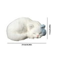 thumbnail image 3 of Elainilye Cat Stuffed Animals, Realistic Sleeping Cat Plush Toys Handmade Lifelike Cat Birthday Gifts for Boys and Girls 4-12 - White, 3 of 6