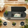 thumbnail image 7 of EasyUp Cat Litter Box Enclosure Resin Hidden Litter Box Furniture with Odor Control Vented Space-Saving Design Litter Box Enclosure for Indoor Outdoor Use(Black&Grey,63.11"*17.8"*17.13"), 7 of 7